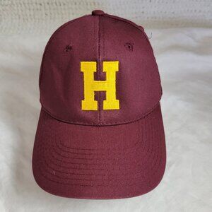 OC Sports Embroidered "H" Baseball Cap Trucker Hat Gold Crimson Harvard? adj.